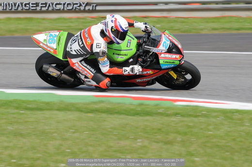 2009-05-09 Monza 0570 Supersport - Free Practice - Joan Lascorz - Kawasaki ZX-6R